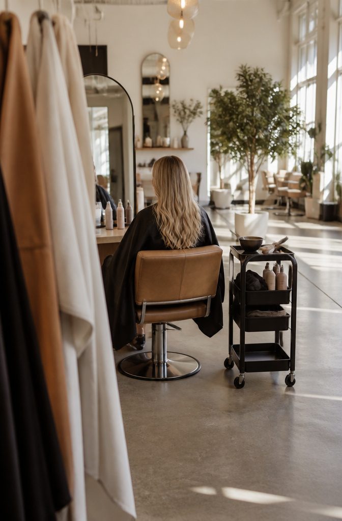 Light blonde hair with subtle tonal variation and brighter face-framing pieces
