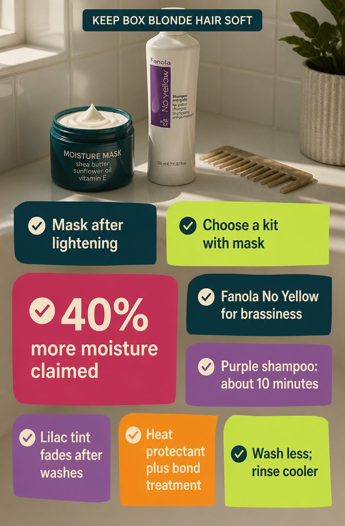 Blonde hair with smooth strands showing shine after conditioning care