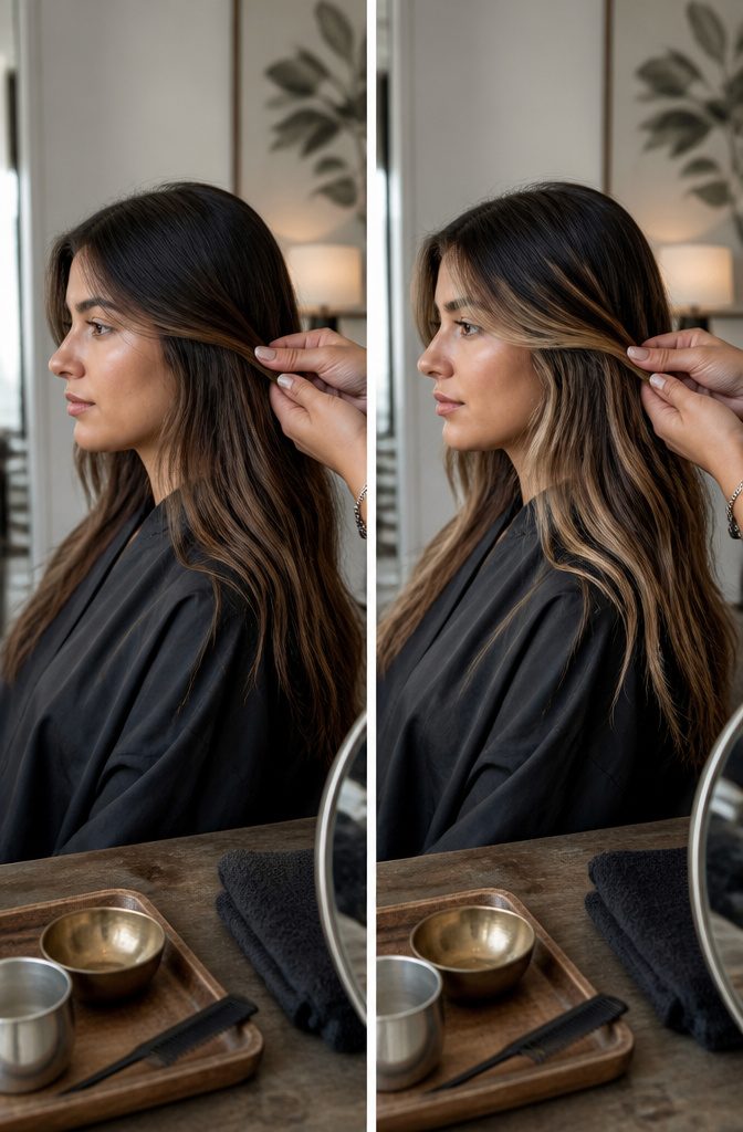 Hair color swatches beside warm cool and neutral skin undertones