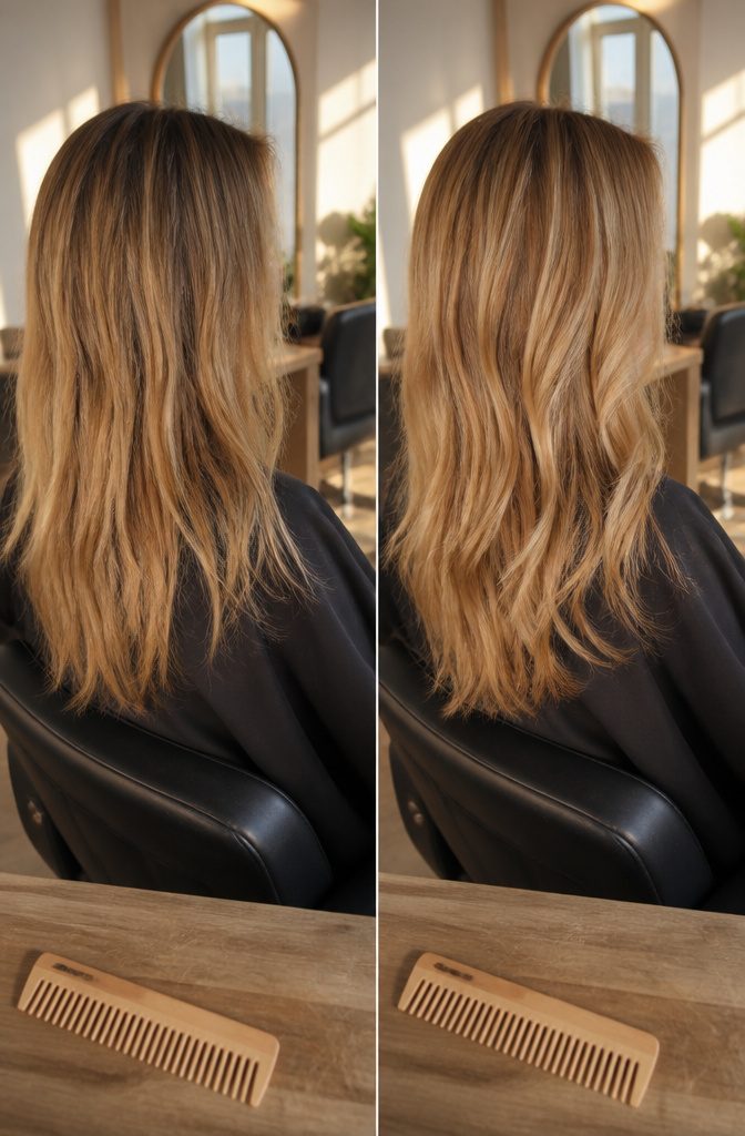 Honey blonde color swatches ranging from buttery light gold to deep amber