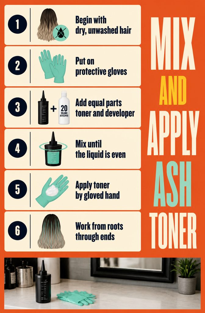Plastic applicator holding mixed ash toner and developer