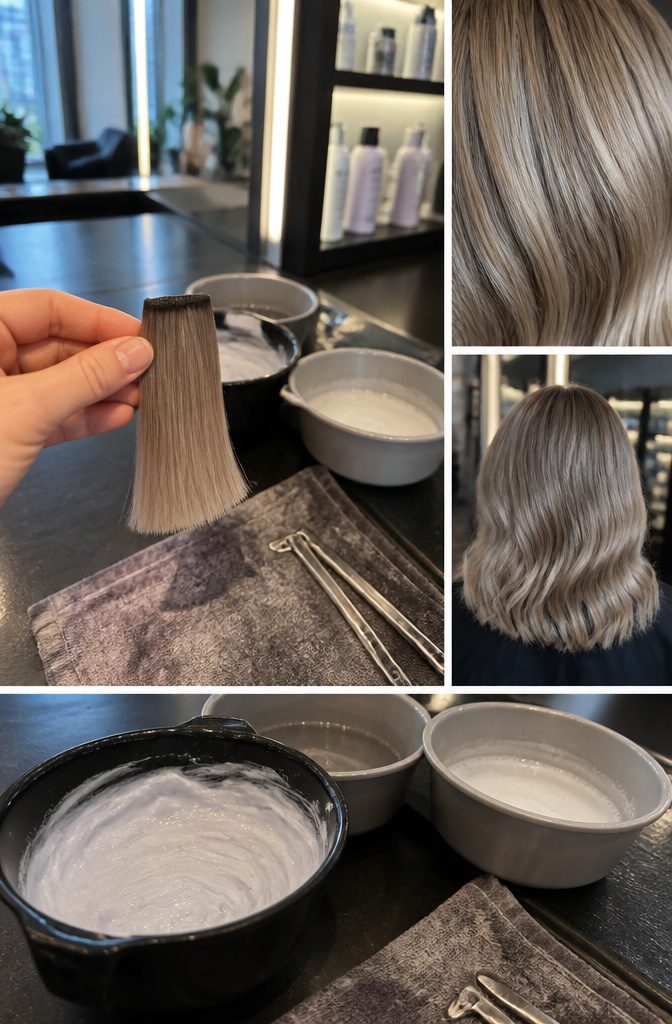 Level 8 blonde hair with a light ash finish