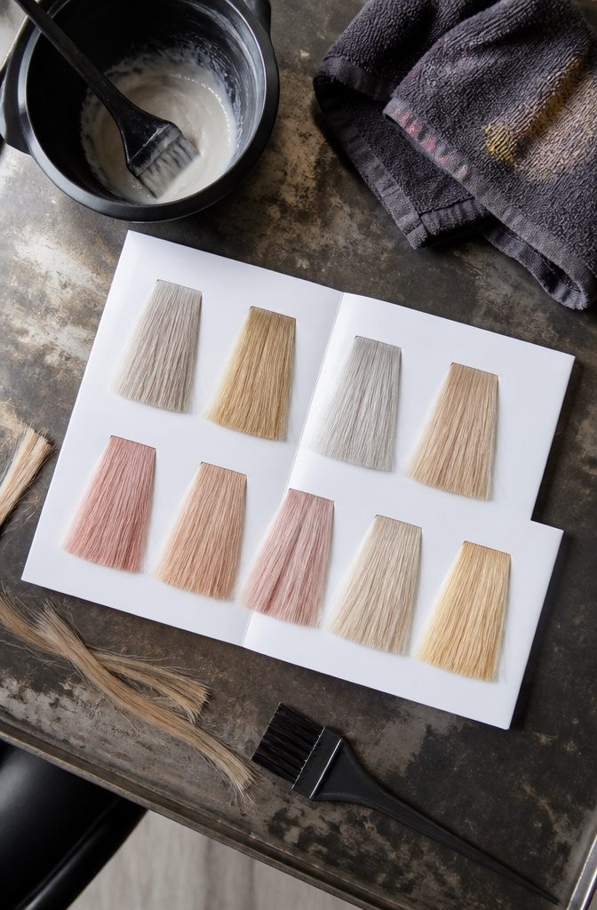 Light blonde hair with pale golden tones