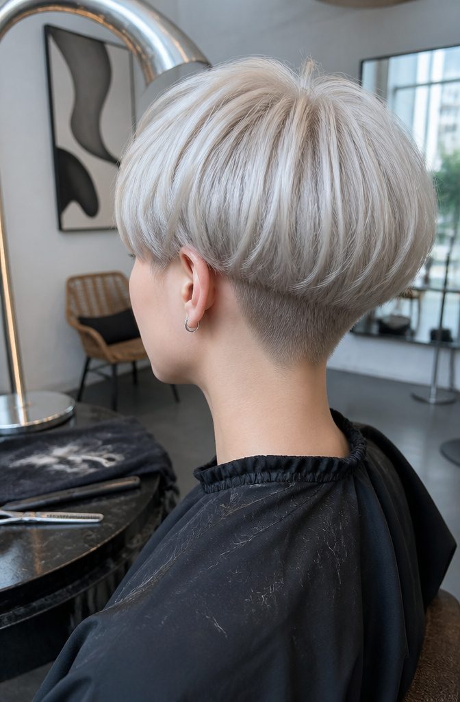 Platinum-silver bowl cut with textured edges and rounded shape
